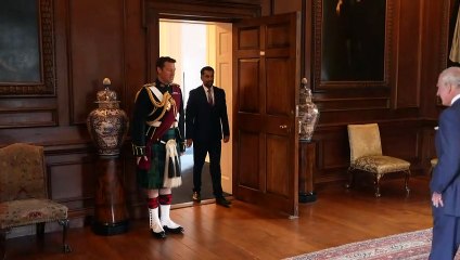 King hosts Humza Yousaf at Holyroodhouse