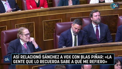 Así relacionó Sánchez a Vox con Blas Piñar: «La gente que lo recuerda sabe a qué me refiero»