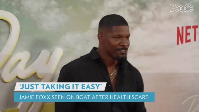 Jamie Foxx Seen Waving on Boat Months After Medical Complication