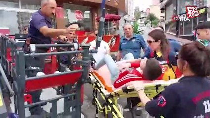 Samsun'da darbedilen genç arkadaşlarından kurtulmak için balkondan atladı