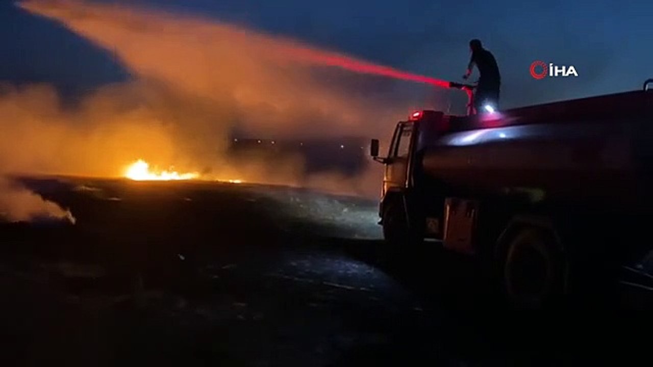 Champ de blé livré aux flammes à Uzunköprü