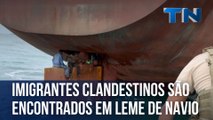 Imigrantes clandestinos são encontrandos em navio