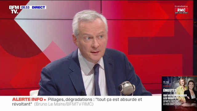 Voitures brûlées: Nous allons rétablir et utiliser le fonds de garantie aux victimes qui permettra d'indemniser les personnes les plus modestes , assure Bruno Le Maire