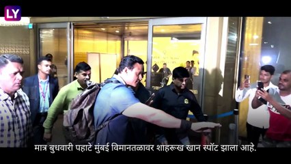 अपघाताच्या वृत्तानंतर  Shah Rukh Khan मुंबई विमानतळावर झाला स्पॉट,नाकावर शस्त्रक्रिया झाली असल्याचे वृत्त