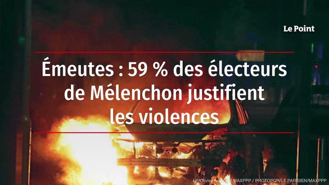 Émeutes : 59 % des électeurs de Mélenchon justifient les violences
