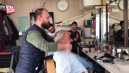 Bayburt'ta pala bıyığıyla görenlerin dikkatini çekiyor