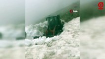 Artvin’de yayla yollarında karla mücadele Temmuz ayında da devam ediyor