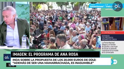 Inda sobre la propuesta de los 20.000 euros de Díaz Además de ser una mamarrachada, es inasumible