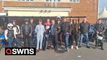 Schoolboy turns up to prom in style after neighbour steps in - flanked by motorbike outriders