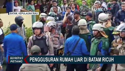 Ricuh, Penggusuran Rumah Liar di Batam, 1 Anggota Brimob Terkena Anak Panah
