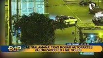 Los Olivos: Cae ladrón tras robar autopartes valorizadas en 7 mil soles