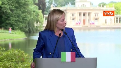 Meloni: "Polonia e Italia a fianco nella difesa di Kiev"