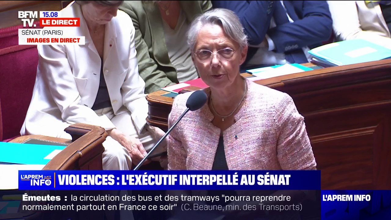 Élisabeth Borne: "L'émotion légitime ne peut pas servir de prétexte pour des violences inacceptables"