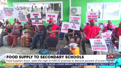 JoyNews Today | Food Suppliers Assoc. spent the night at NAFCO premises to demand payment of arrears