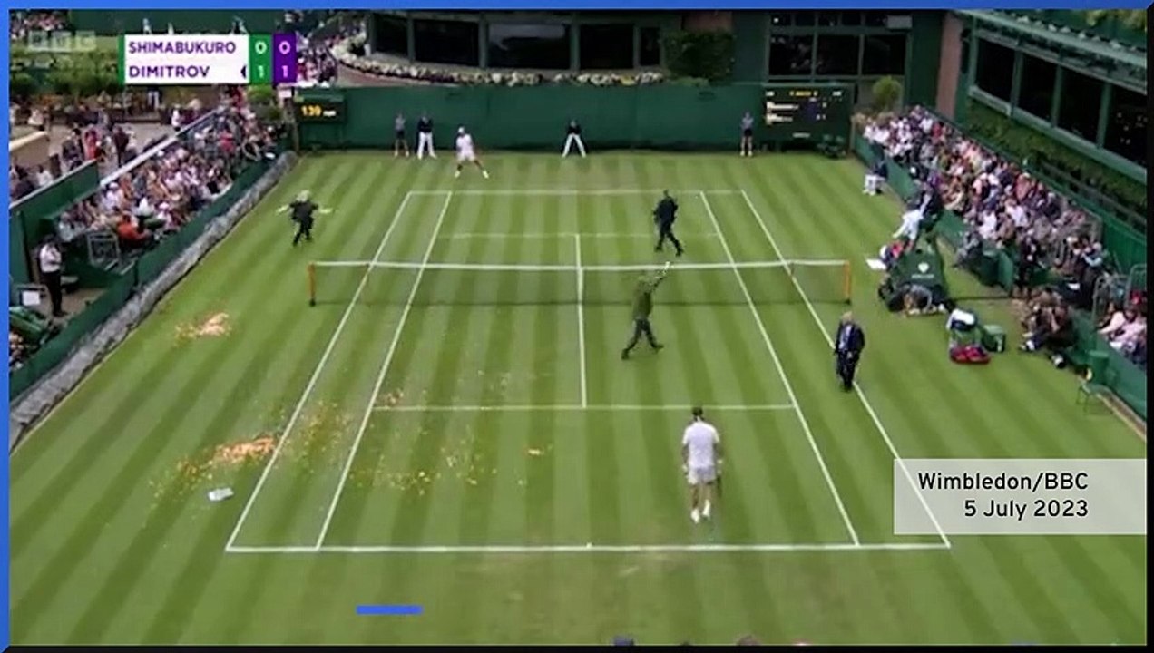 Wimbledon: Play disrupted by Just Stop Oil protestors