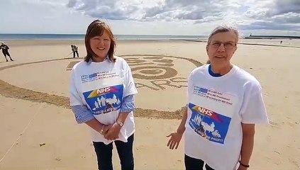 Giant heart created on Seaburn beach to celebrate NHS's 75th birthday