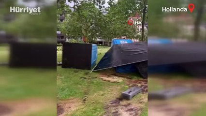 Hollanda'da şiddetli fırtına: 1 kişi hayatını kaybetti