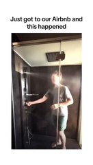 Just got to our Airbnb and this happened