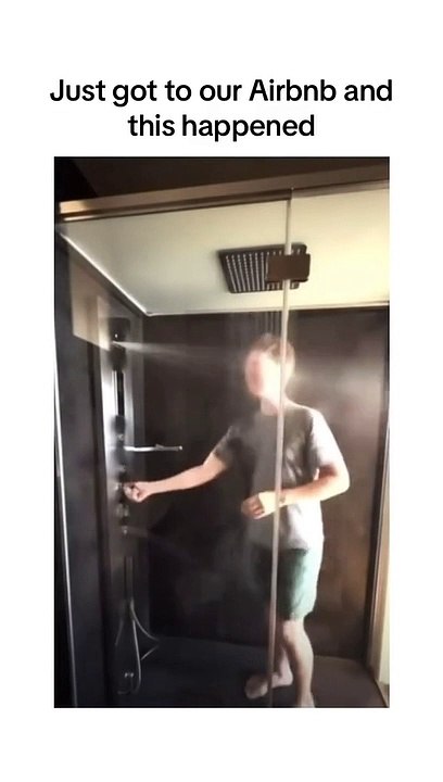 Just got to our Airbnb and this happened