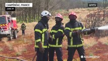 French firefighters train for summer forest fires