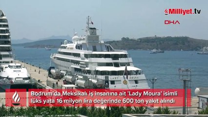 Dünyanın en lüks yatlarından 'Lady Moura'ya' 16 milyon liralık yakıt