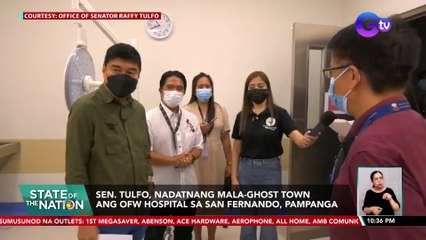 Sen. Tulfo, nadatnang mala-ghost town ang OFW Hospital sa San Fernando, Pampanga | SONA