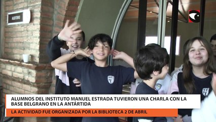 Alumnos del instituto Manuel Estrada tuvieron una charla con la Base Belgrano en la Antártida