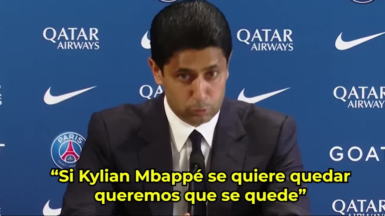 Al-Khelaifi: "Es muy claro, no vamos a dejar salir gratis a Mbappé"