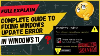 The Complete Guide to Fixing Windows Update Error in Windows 11
