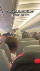 Unruly passenger causes fight, chaos on plane in shocking viral video