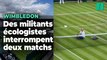 Au tournoi de tennis de Wimbledon, des militants de Just Stop Oil interrompent deux matchs avec des confettis