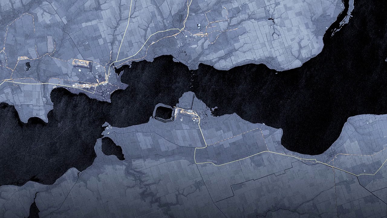 Mapa animado: El embalse de Kajovka