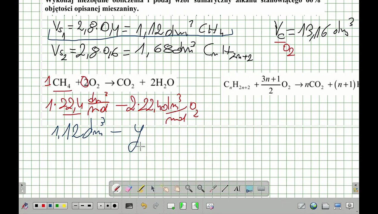 USTALANIE WZORU ALKANU. ZADANIE 23 CKE 2018 MAJ #chemia #chemistry ...