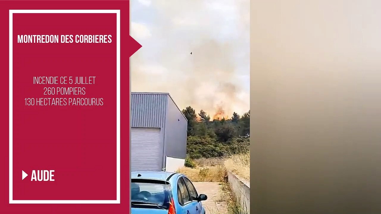 Incendie à Montredon des Corbières dans l'Aude