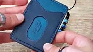 Handmade leather cardholder - Leathercraft wallet