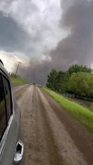 Driving Away From an Approaching Tornado
