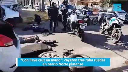 cayeron tres roba ruedas en barrio Norte platense