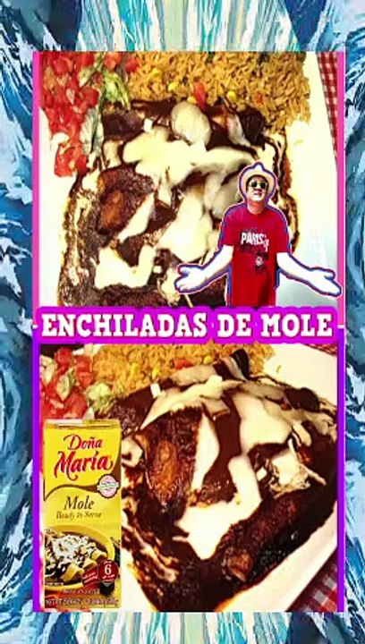 ENCHILADAS DE MOLE (DOÑA MARIA) EN 5 MINUTOS RAPIDO Y SENCILLO #shorts #food
