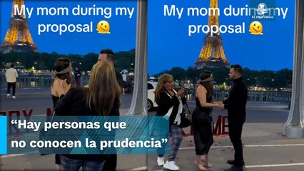 Suegra arruina pedida de mano en París