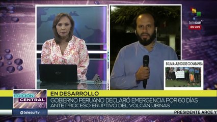Gobierno de Perú declara estado de emergencia ante el proceso eruptivo del volcán Ubinas
