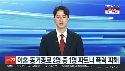 이혼·동거종료 2명 중 1명 파트너 폭력 피해