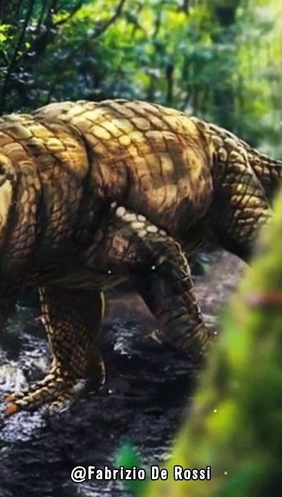 Krokodil Mit Hufen Gerannt