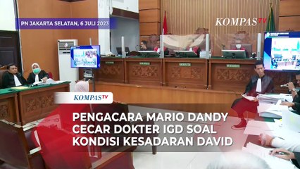 Pengacara Mario Cecar Dokter IGD soal Kondisi Kesadaran David