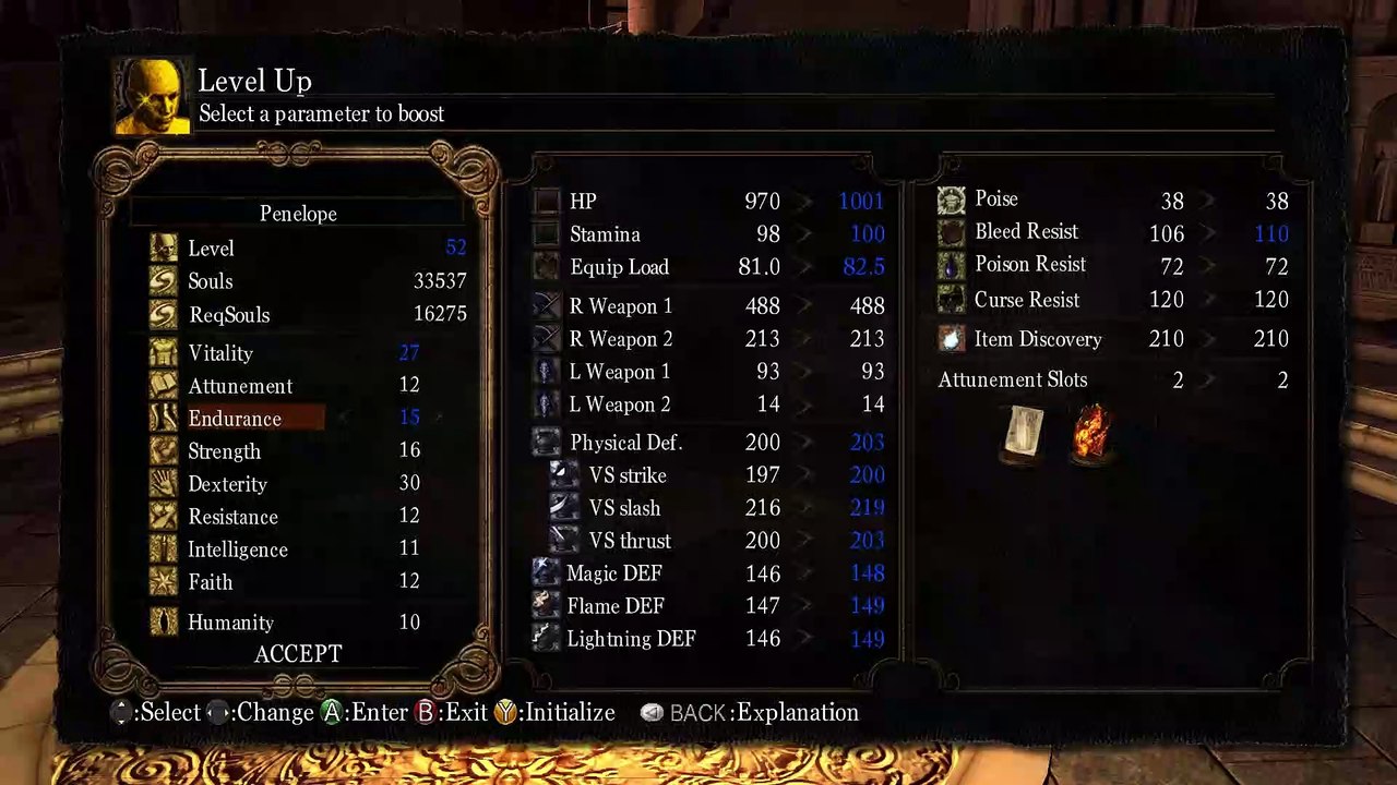 Dark Souls: Dex [15] Stiff bones