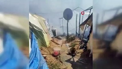 Çadır kentte yangın