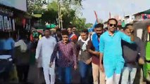 सीधी भाजपा नेता के कृत्य के विरोध में कांग्रेस का प्रदर्शन