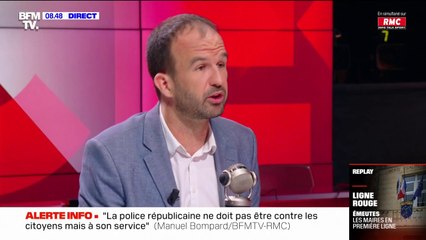 Mort de Nahel: "Je pense que le Président de la République aurait pu aller voir la maman de ce jeune homme" déclare Manuel Bompard