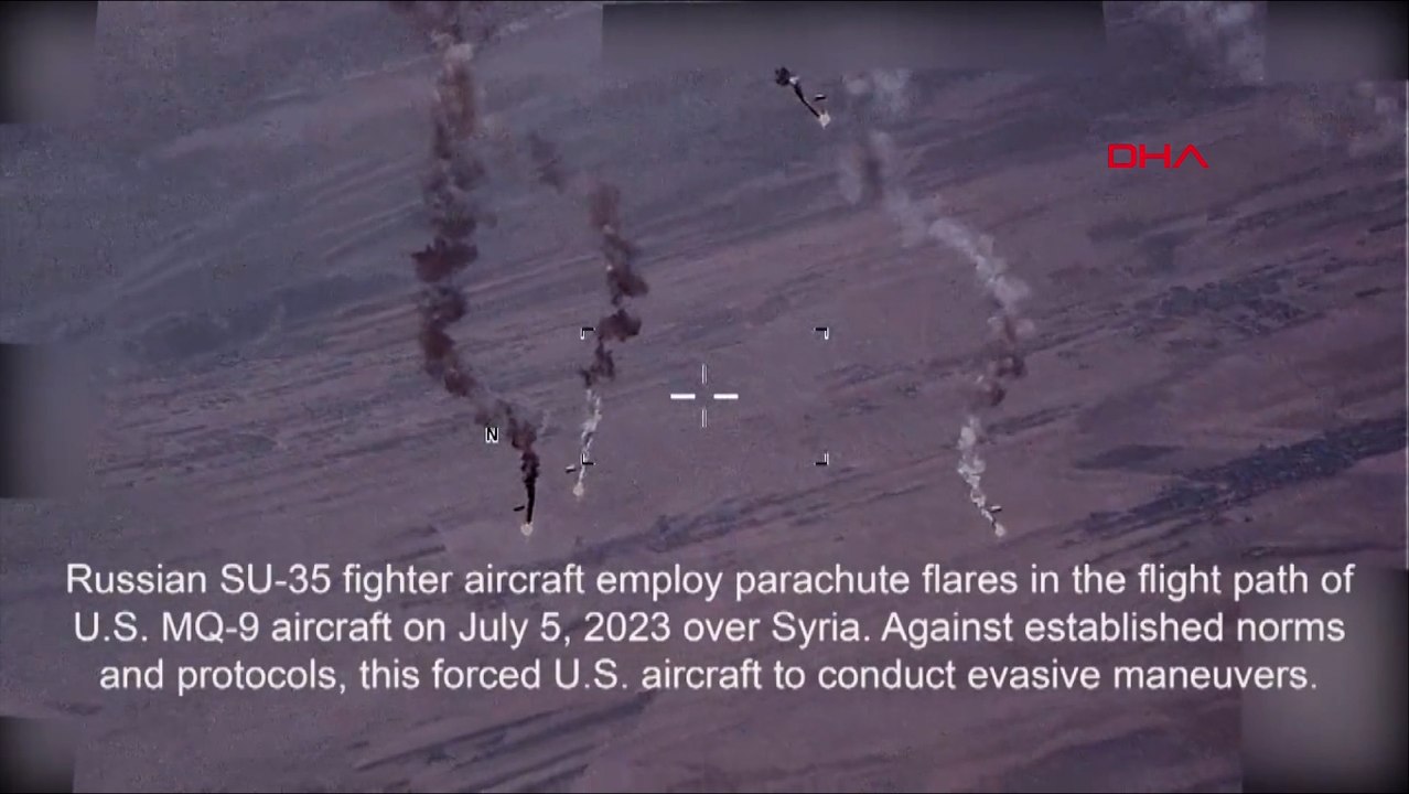 ABD, Rus savaş uçaklarının Suriye'de ABD İHA'larını 'taciz' ettiği görüntüleri yayınladı