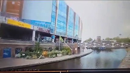 Police save woman who fell into a Birmingham canal from a bridge