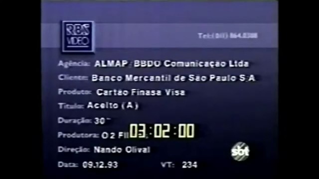 Sbt saindo do ar em ??/12/1993 + Geração de material (Parte 1)
